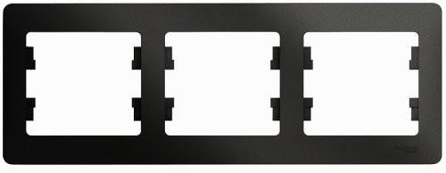 Рамка горизонтальная Systeme Electric Glossa 3-м. антрацит фото Рамка горизонтальная Systeme Electric Glossa 3-м. антрацит картинка